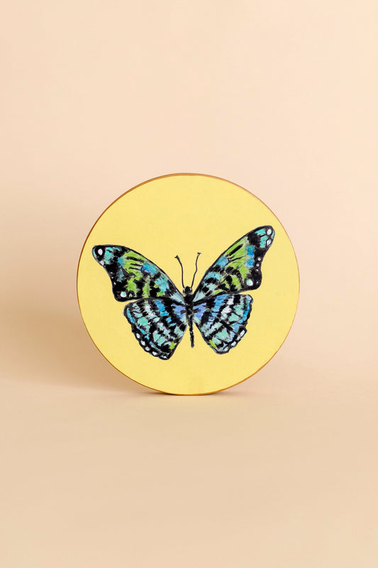 Blue Butterfly 8" Round