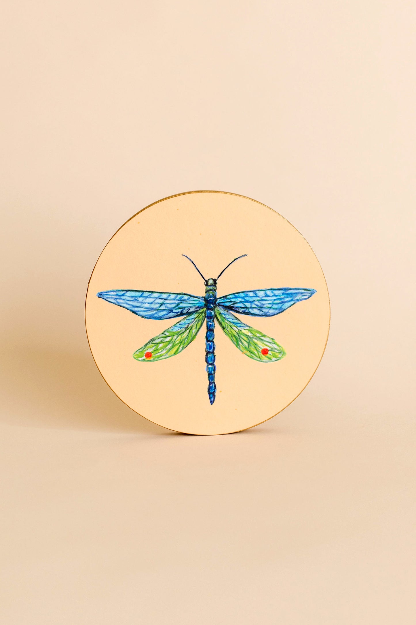 Blue Green Dragonfly 8" Round