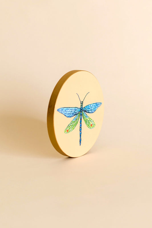 Blue Green Dragonfly 8" Round