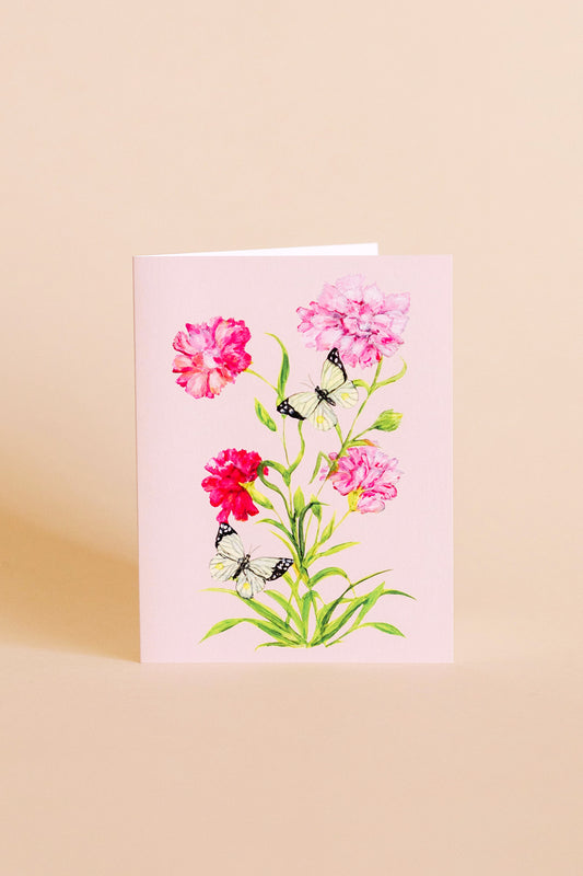 January | Carnation Card