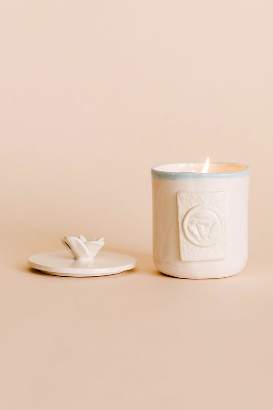 Rococo Bloom Ceramic Candle