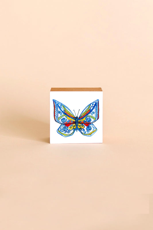 Porcelain Wing Butterfly 3" Block