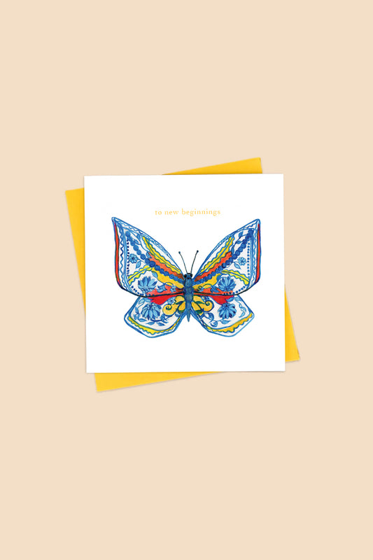Porcelain Wing Butterfly Card