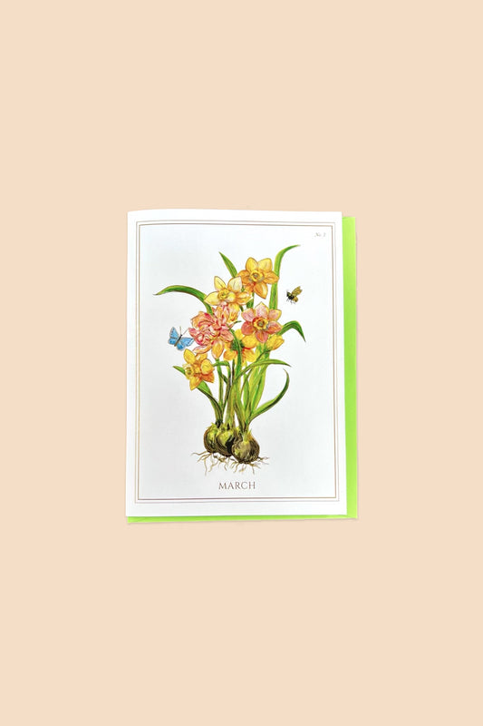 March | Daffodil Card with Gold Foil