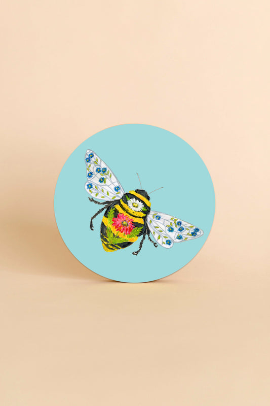 Floral Bee 8" Round