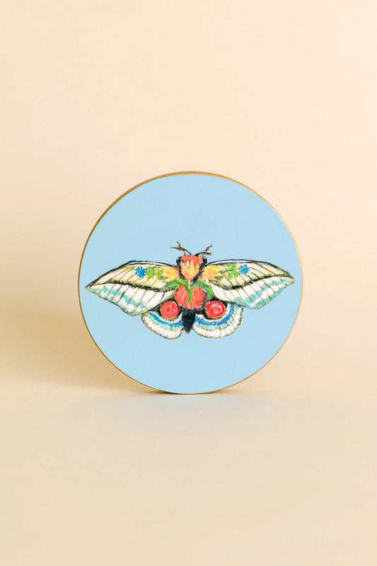 Flower Moth 8" Round