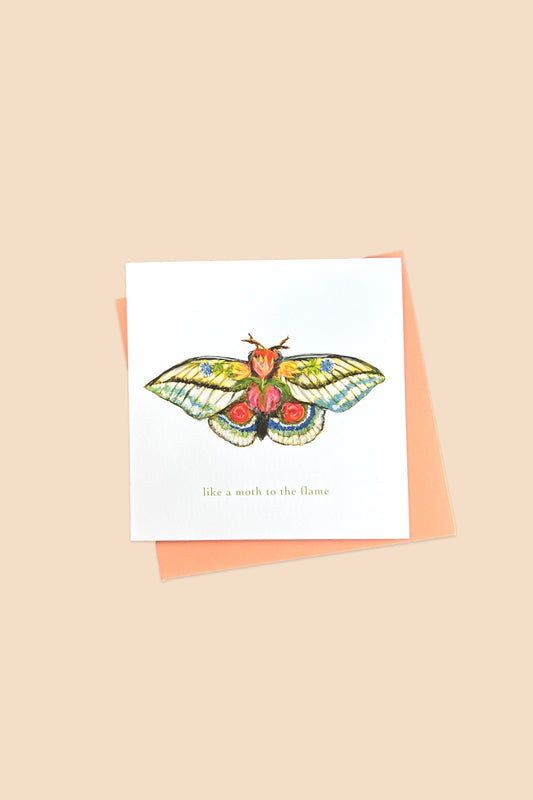 Floral Moth Card