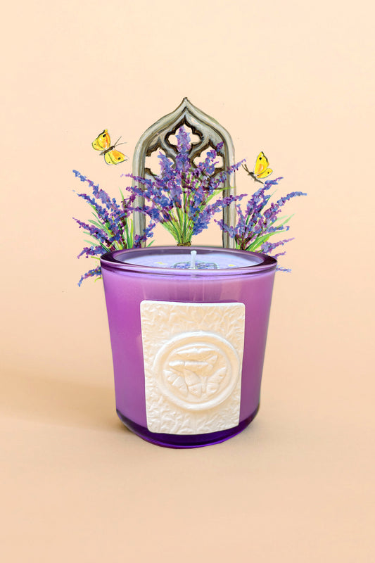 Gothic Lavender Intaglio Candle