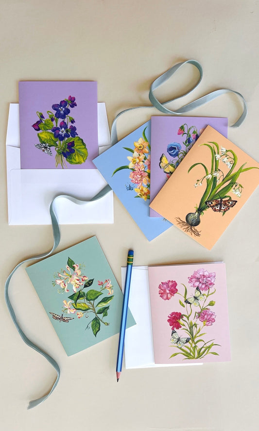 Flowers + Pollinators Card Set | Part 1