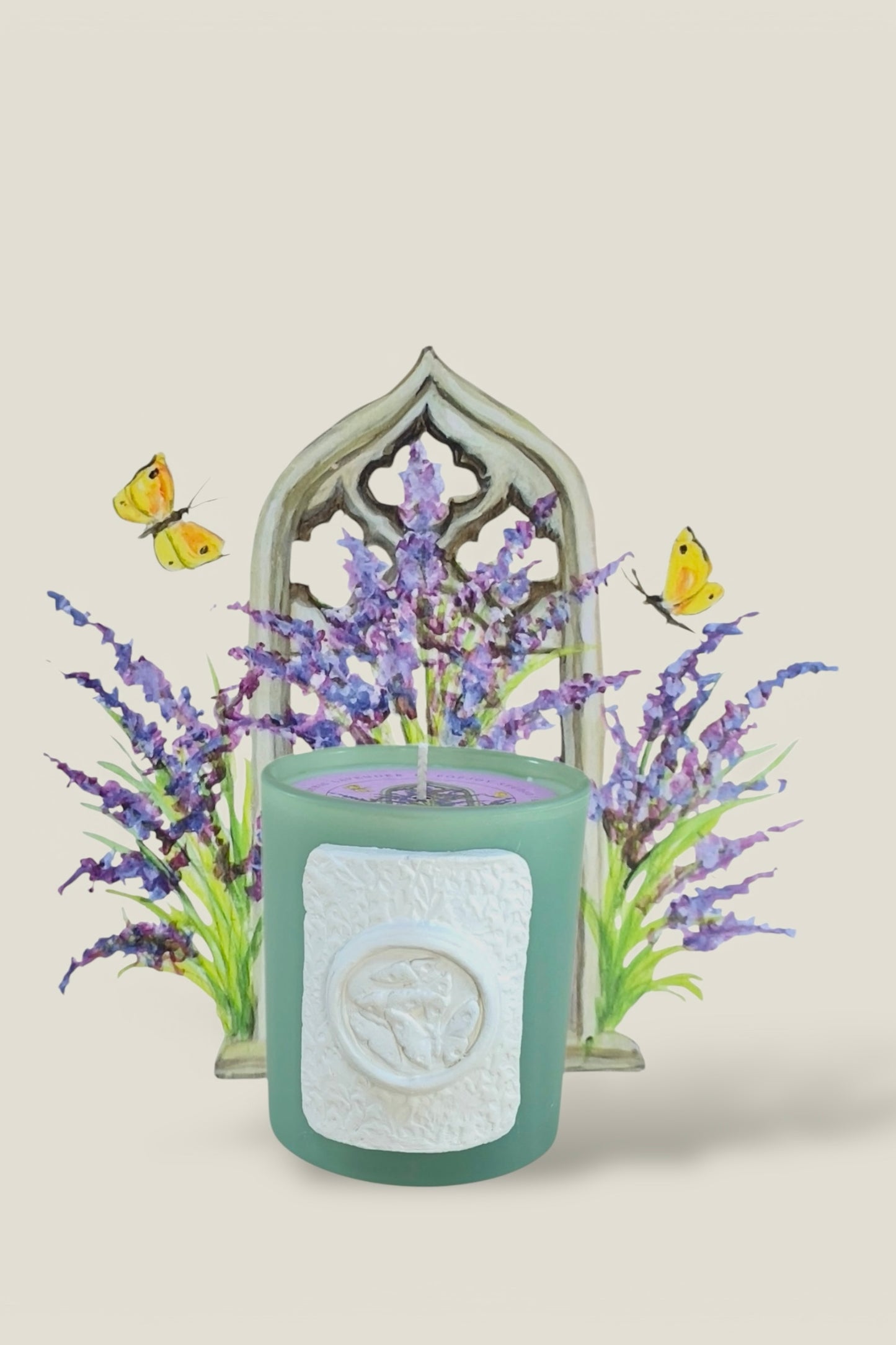 Gothic Lavender Intaglio Candle