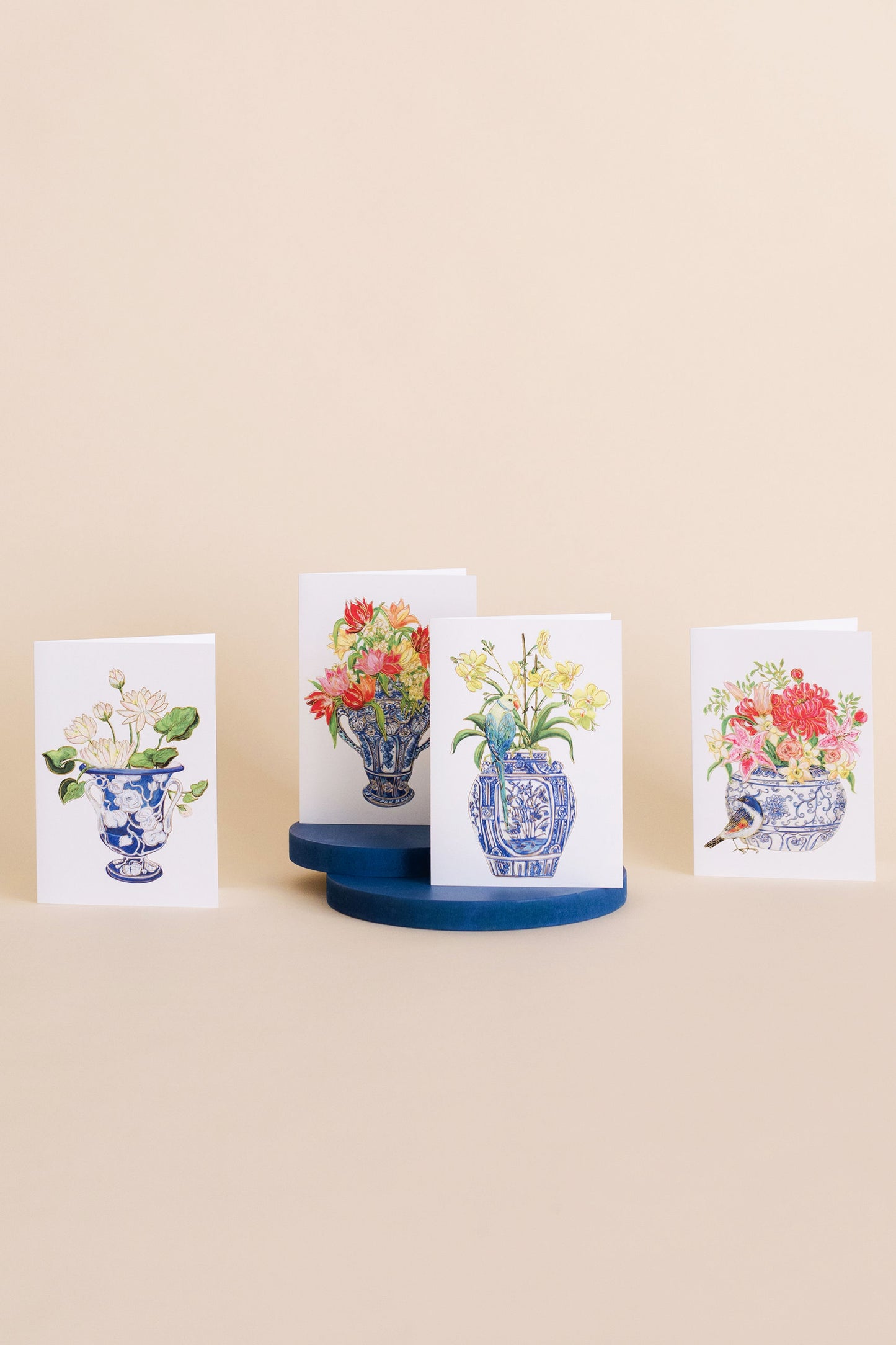 Spring Bouquet Vase & Bluebird Card